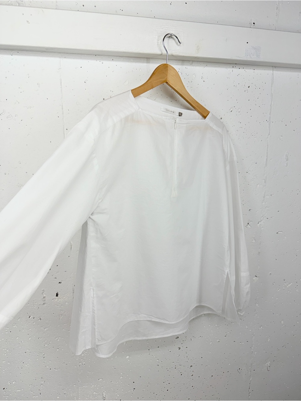Elaine Kim Size Small White Cotton Zipper Front Blouse - Picture 5 of 12